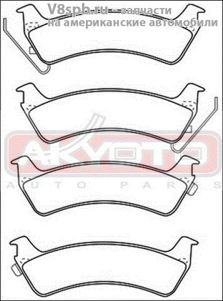 AKD0111 Колодки тормозные задние дисковые Akyoto