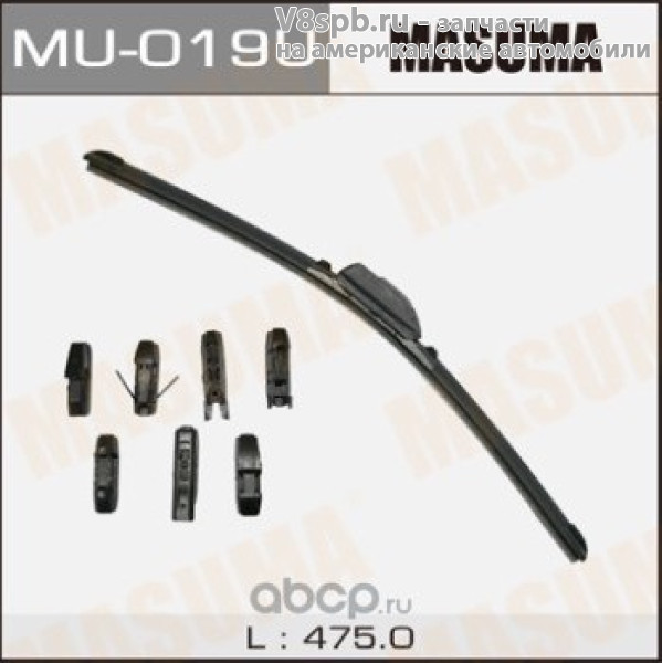 MU019U Щетка-дворник стеклоочистителя 475мм,бескаркасная(19