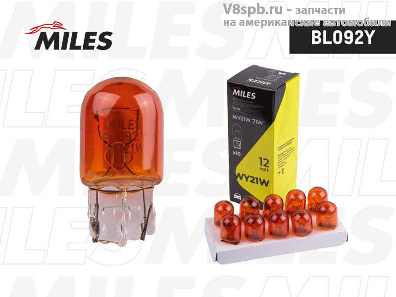 BL092Y Лампа поворотника желтая 12V WY21W W3x16d BL092Y Лампа поворотника желтая 12V WY21W W3x16d