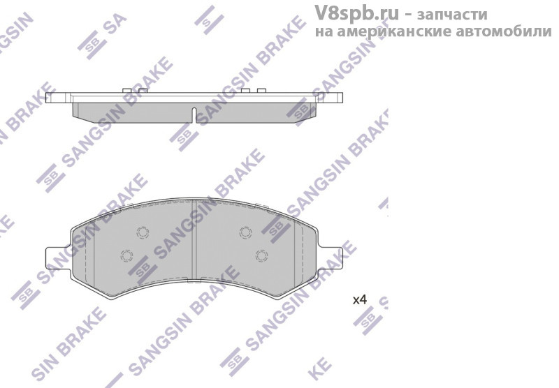 SP1785 Колодки тормозные передние SANGSIN