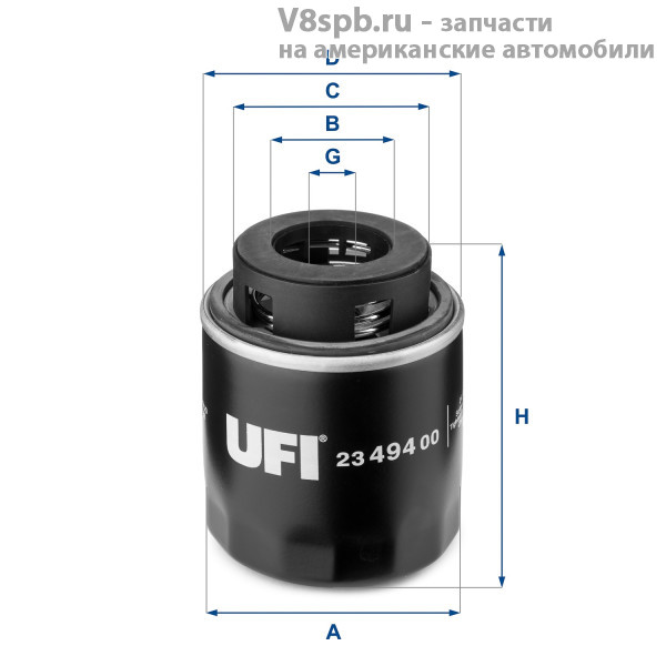 2349400 Фильтр масляный UFI 2349400 Фильтр масляный UFI