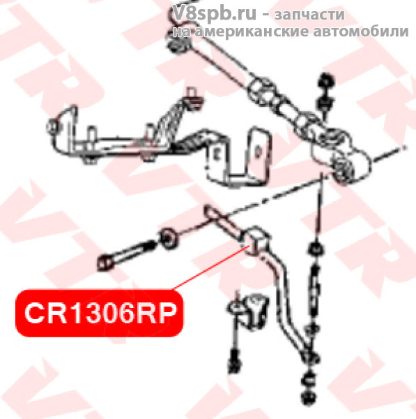 CR1306RP Втулка заднего стабилизатора,полиуретановая VTR