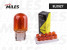 BL092Y Лампа поворотника желтая 12V WY21W W3x16d